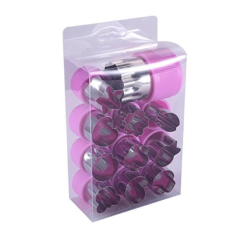 Stainless Steel Mini Food Cutter Set, 12 Pieces