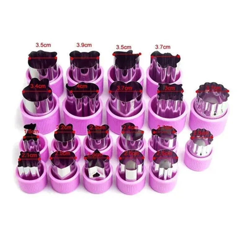 Stainless Steel Mini Food Cutter Set, 12 Pieces