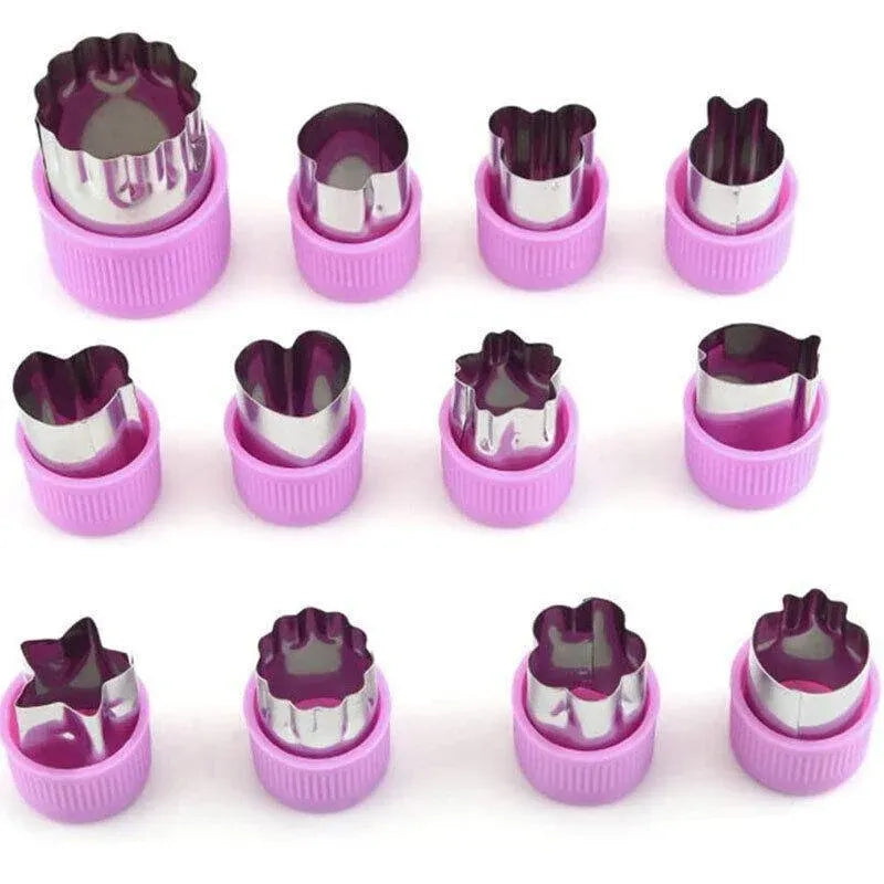 Stainless Steel Mini Food Cutter Set, 12 Pieces