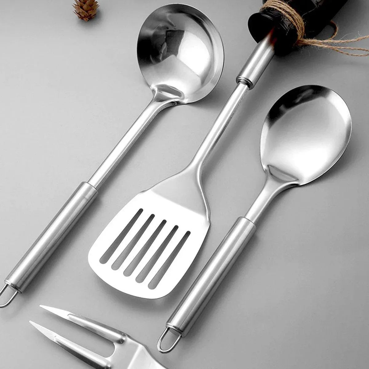 Stainless Steel Kitchen Utensil Set, 6 Pieces