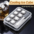 Stainless Steel Whiskey Stones X 8 Ice Cubes With Tong Reusable