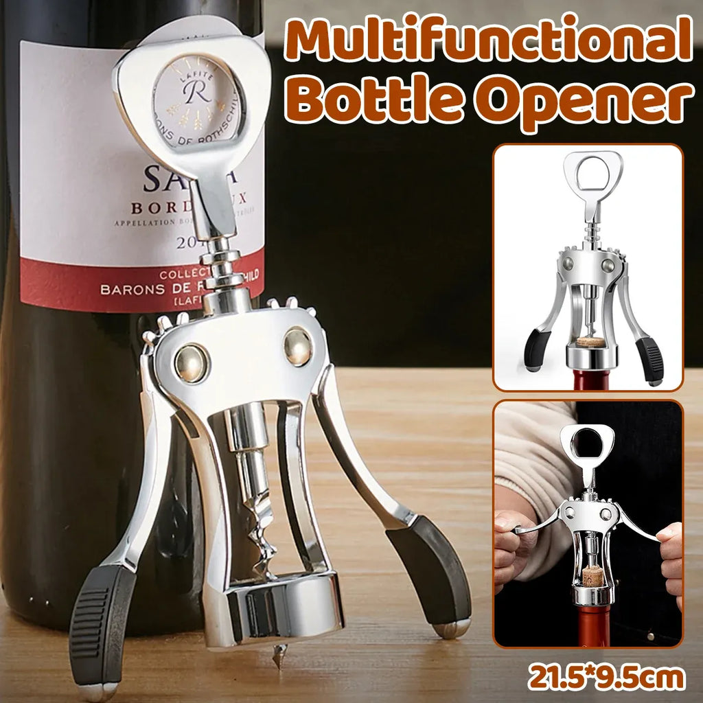 Zinc Alloy Winged Corkscrew with Cap Lifter