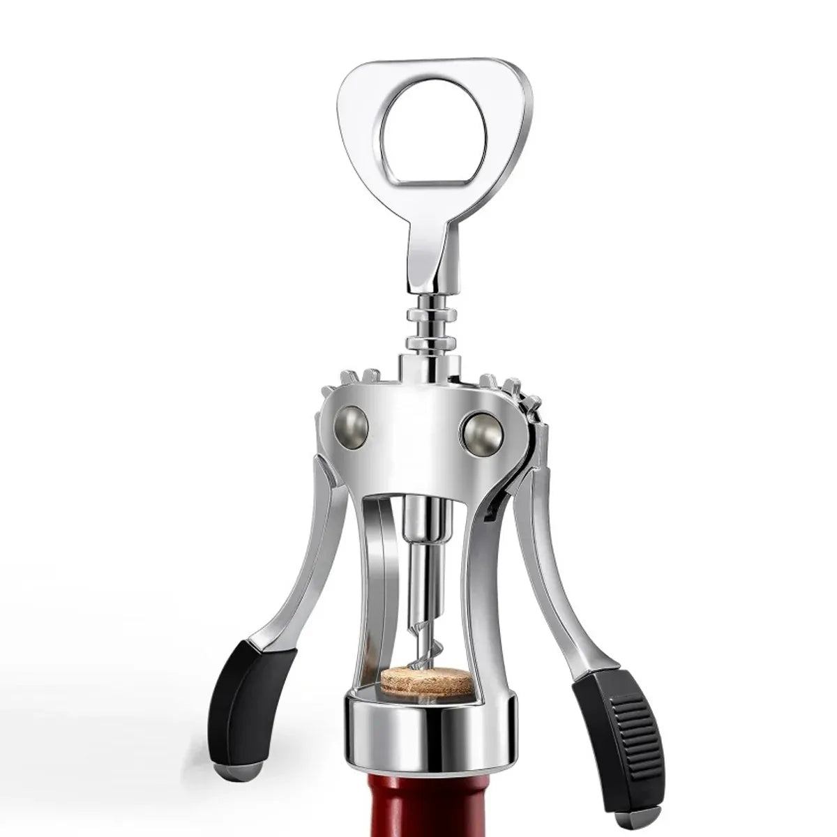 Zinc Alloy Winged Corkscrew with Cap Lifter