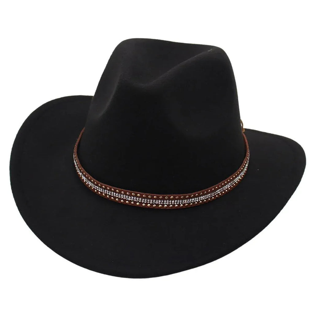 Western Cowboy Hat American Wool Felt Jazz Hat