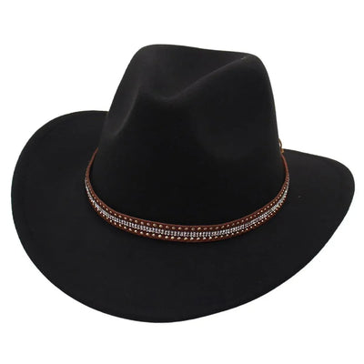 Western Cowboy Hat American Wool Felt Jazz Hat