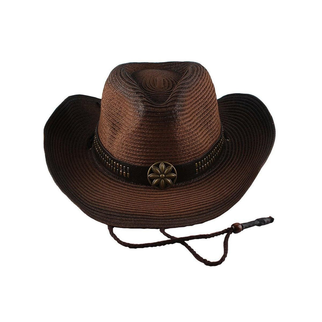 Outdoor Western Cowboy Hat Unisex Straw Hat Visor Hats Big Wide