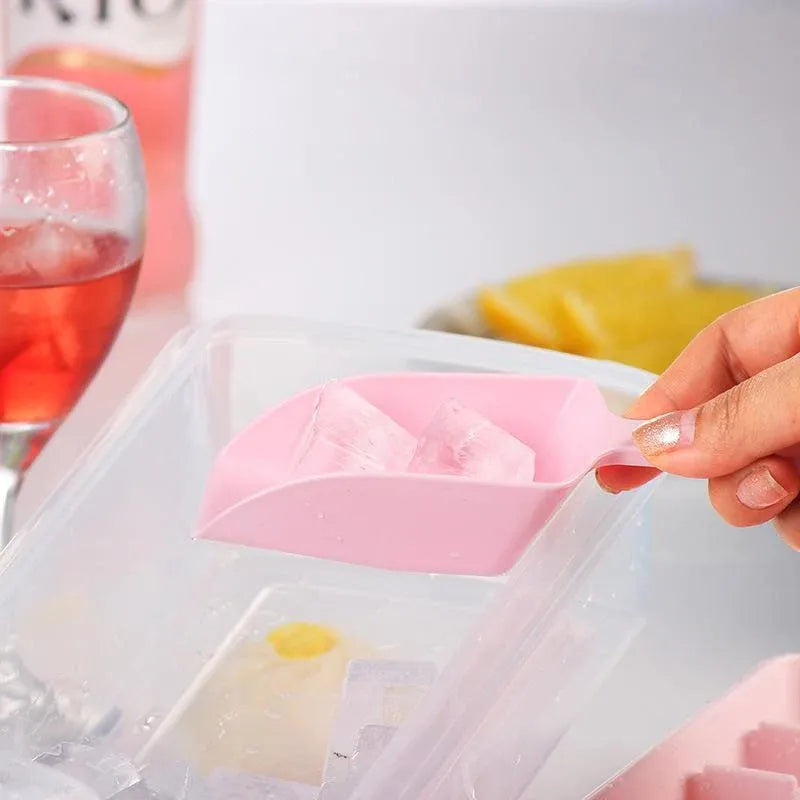 55 Cube Ice Tray Set with Lid, Storage Bin and Scoop