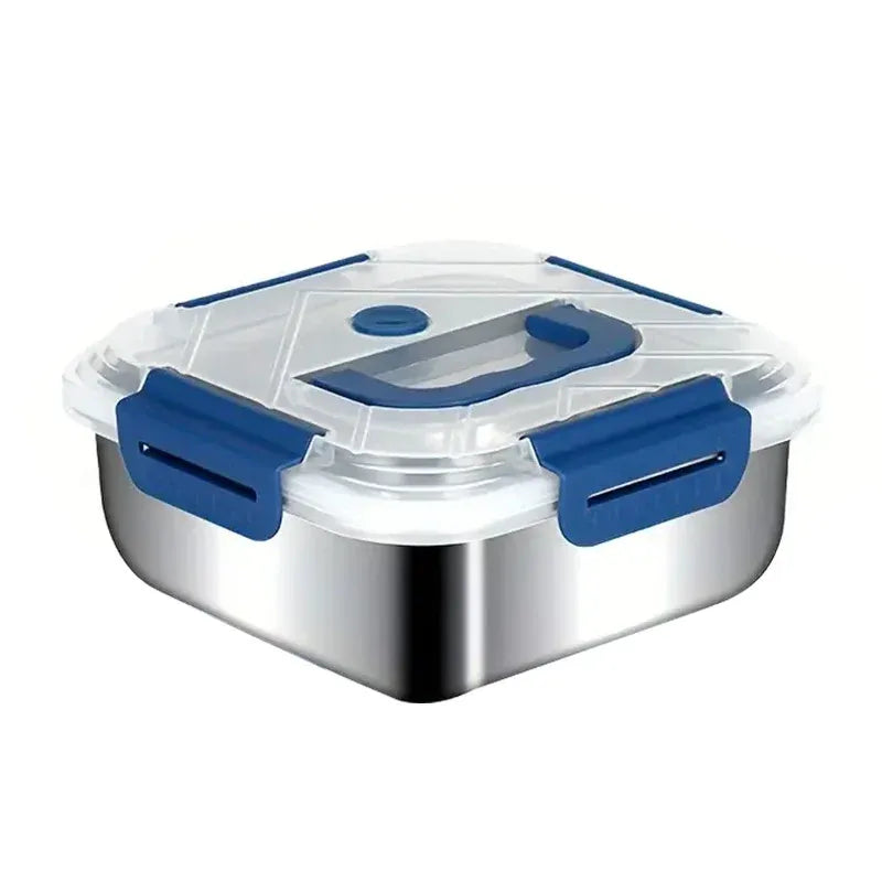 1800ml Portable Square Lunch Box Sealed Crisper Refrigerator Storage