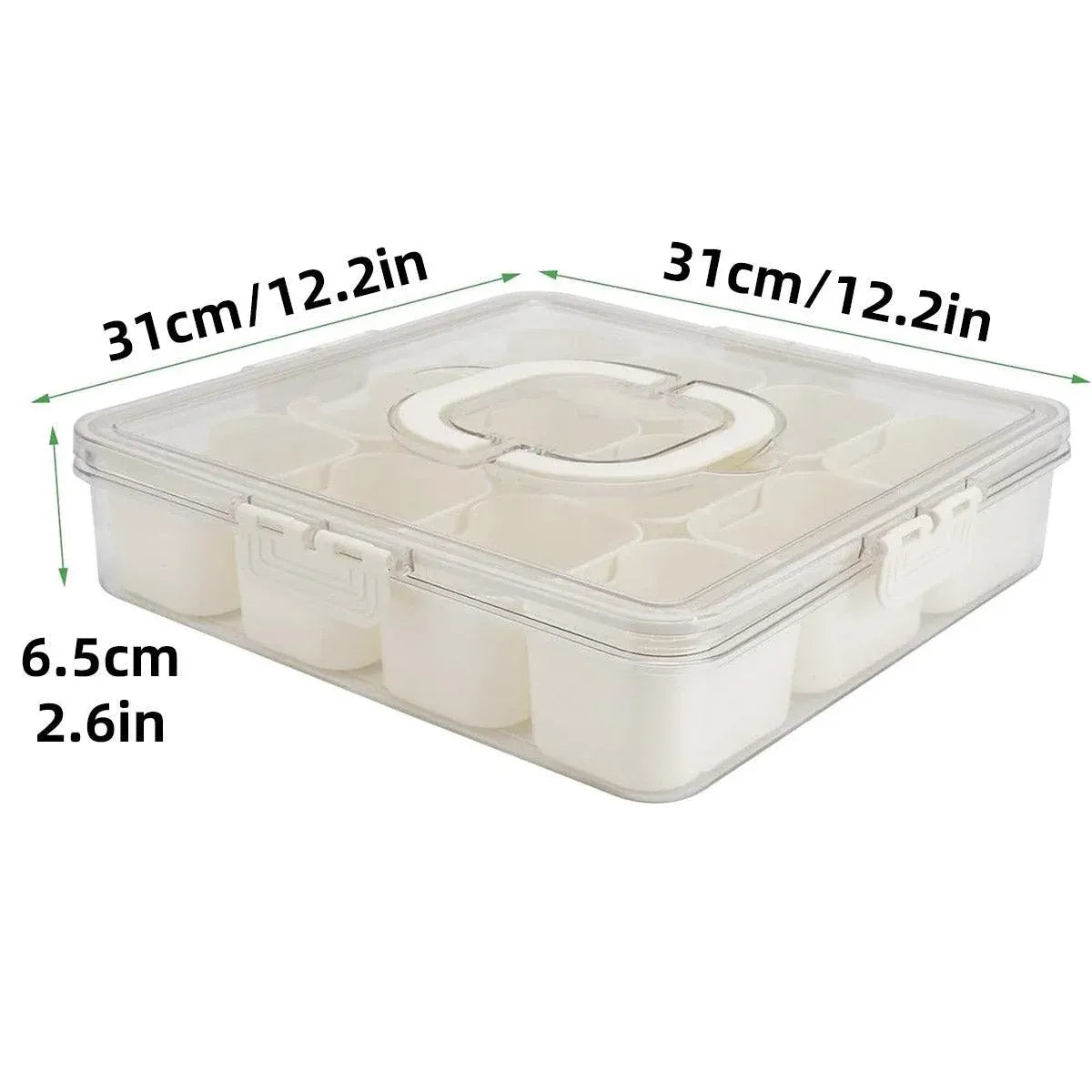 2pcs Salad Box Portable Sealed Bento Box Transparent Fruit Storage 12