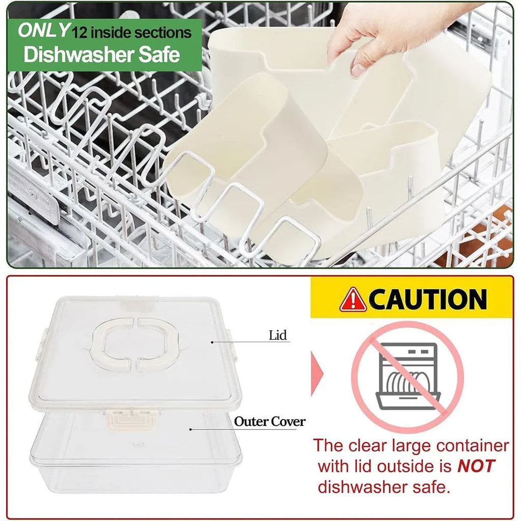 2pcs Salad Box Portable Sealed Bento Box Transparent Fruit Storage 12