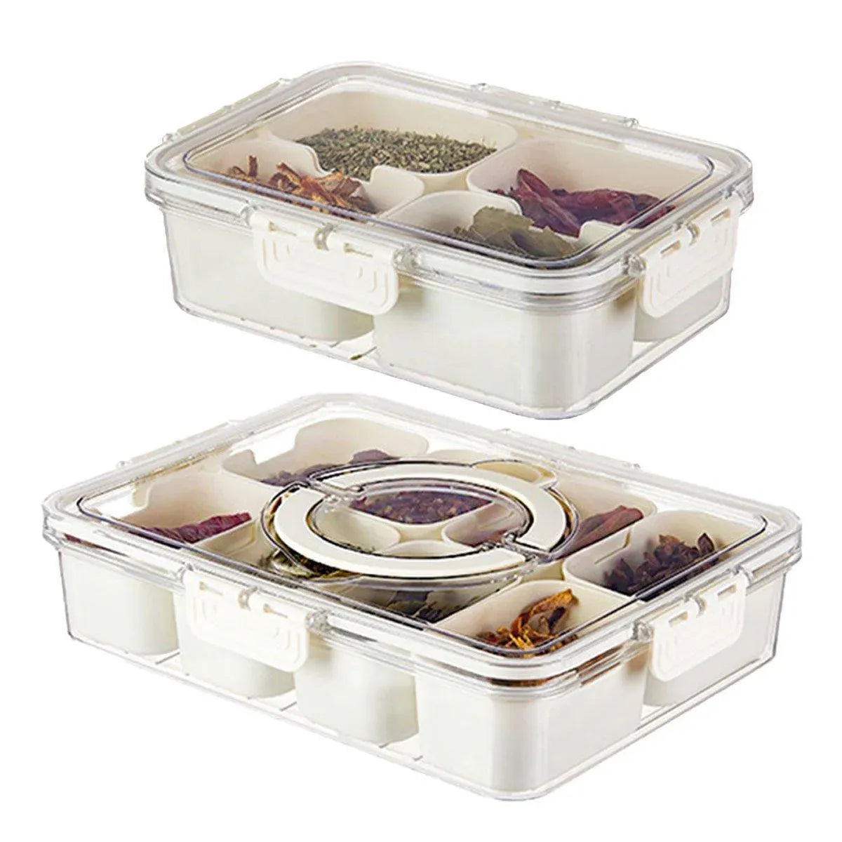 Food Grade Airtight Storage Box Portable Multi-compartment
