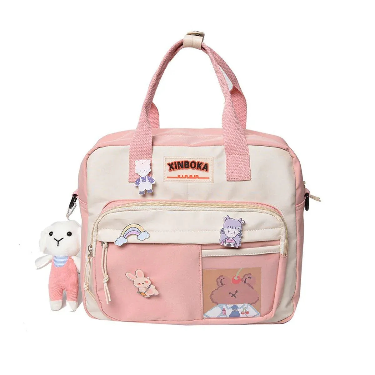 Kawaii Crossbody School Bag for Girls Large Capacity Kawaii Bag