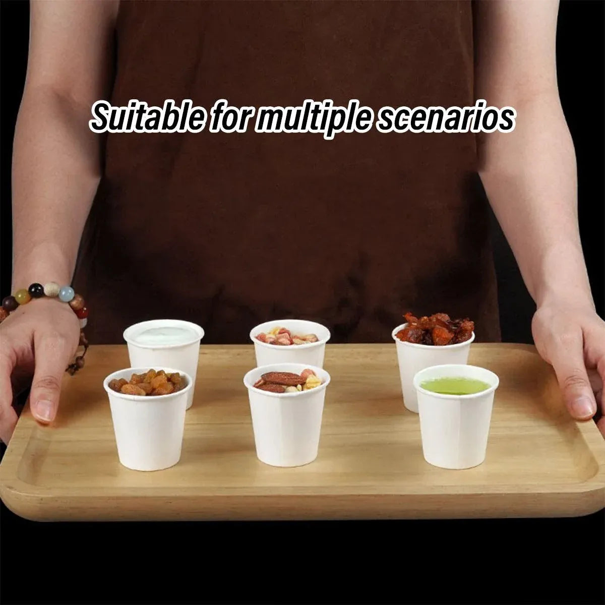 Small White Paper Tasting Cups, 100 Pack, 30 ml