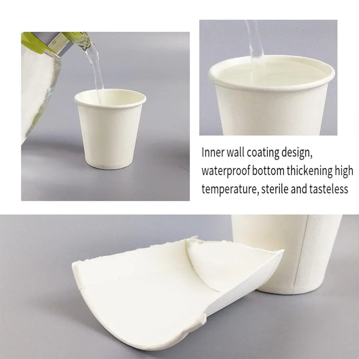 Small White Paper Tasting Cups, 100 Pack, 30 ml