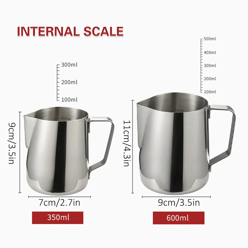 Stainless Steel Milk Frothing Jug for Latte Art, 350 ml