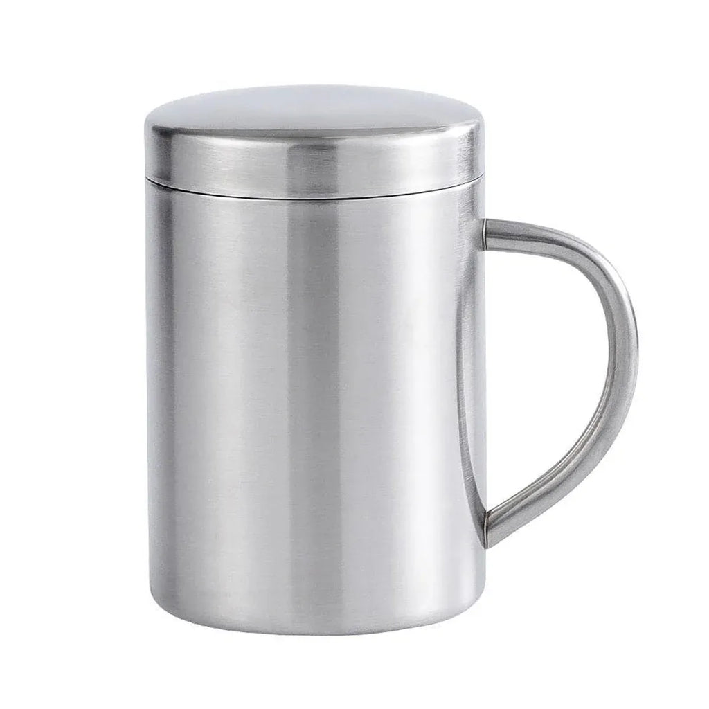 Double Wall Insulated Stainless Steel Cup with Lid, 400 ml