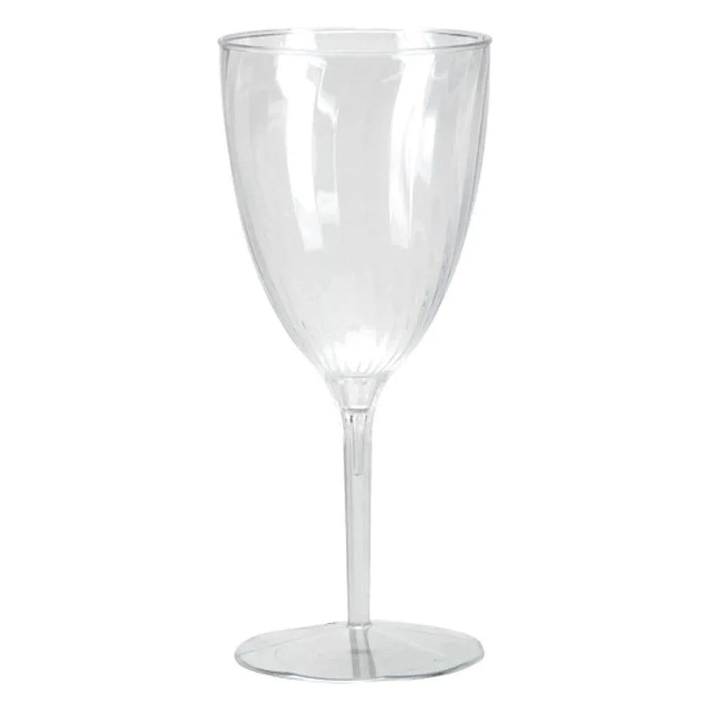 Clear Plastic Wine Cups, 8 Pack, 210 ml
