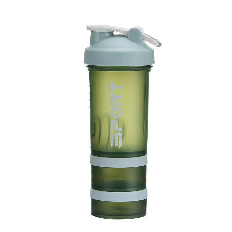 Powder Milkshake Drink Cup Sport Water Bottle 500Ml 3 Tier