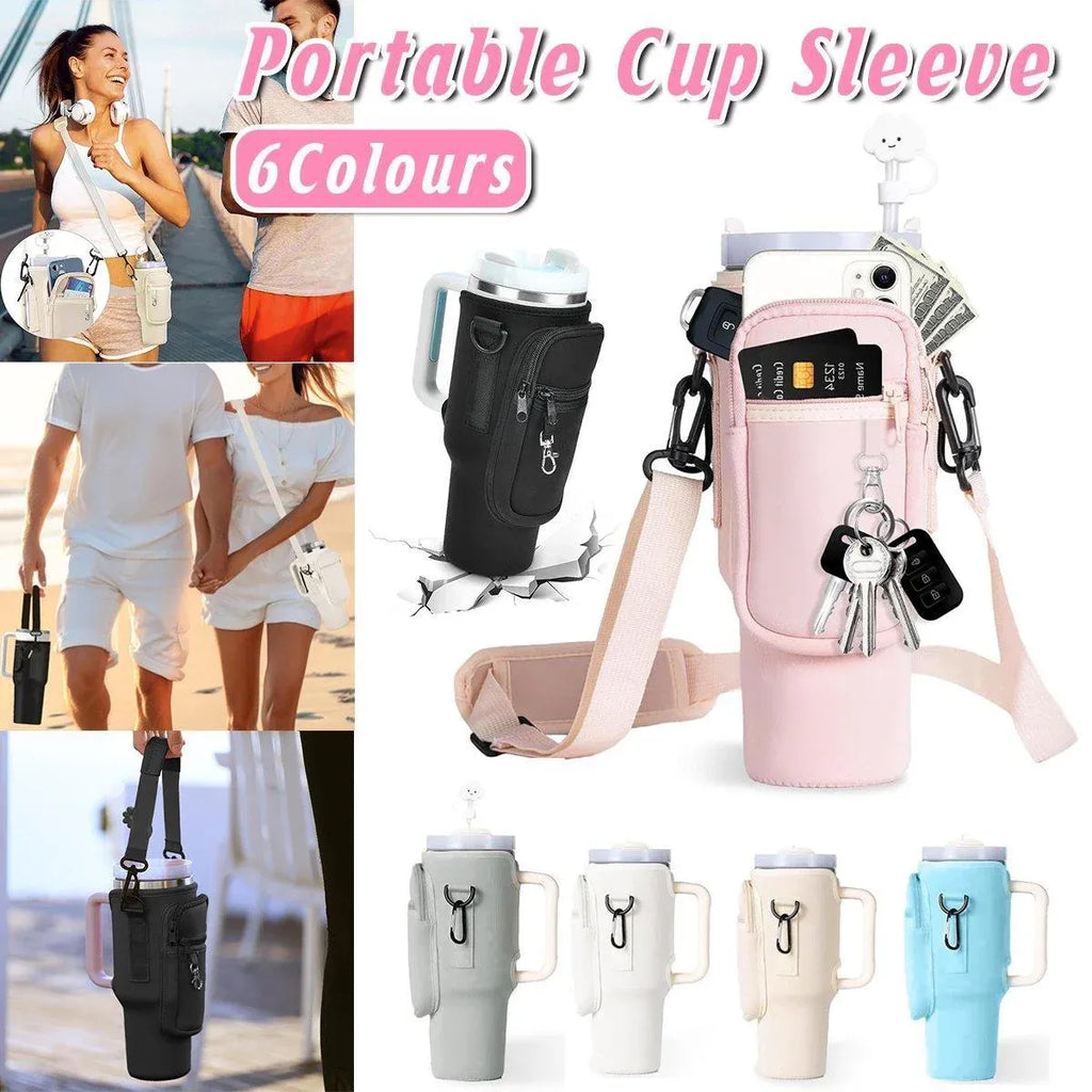 Portable Cup Sleeve Drink Holder Reusable Water Bottle Carrier