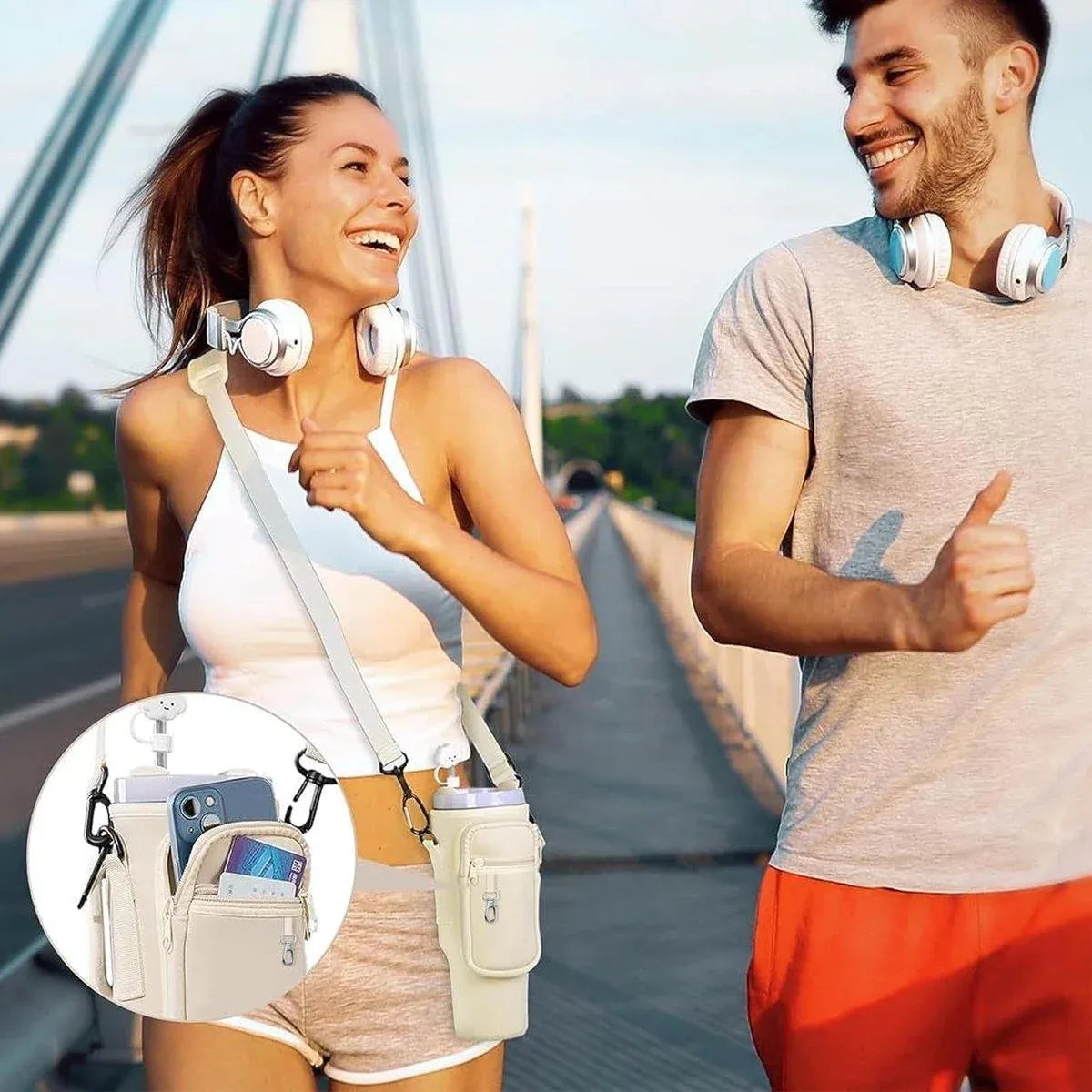 Portable Cup Sleeve Drink Holder Reusable Water Bottle Carrier