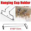 Under Cabinet Wine Glass Holder Rack 1PC Steel Hanging Cup