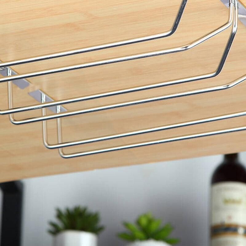 Under Cabinet Wine Glass Holder Rack 1PC Steel Hanging Cup