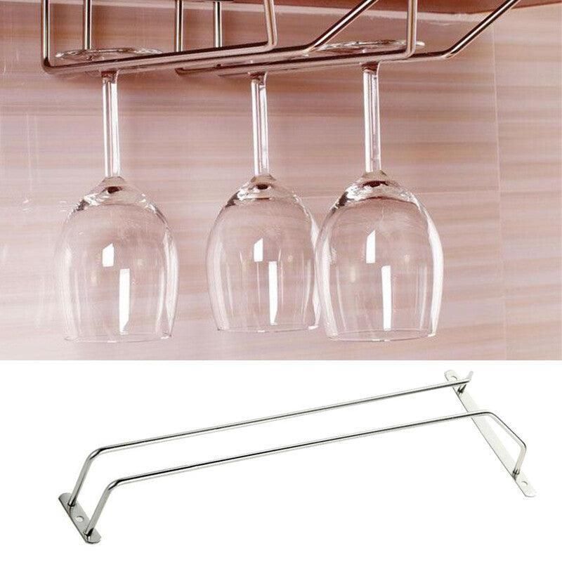Under Cabinet Wine Glass Holder Rack 1PC Steel Hanging Cup