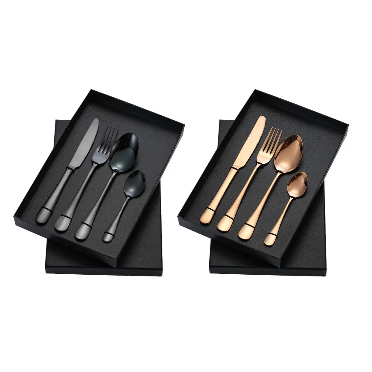 8-Piece Stainless Steel Cutlery Set - 2 Sets of Knife Fork Dinner