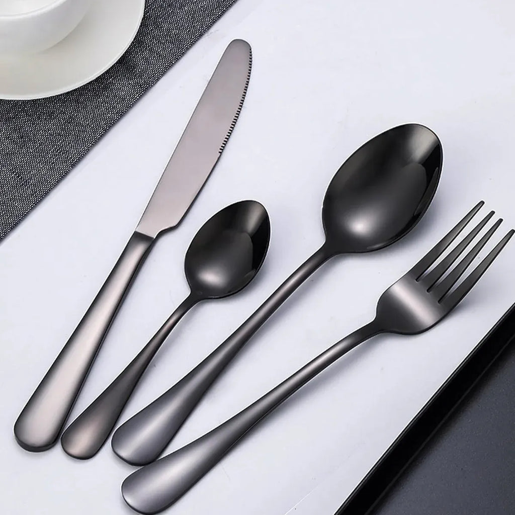 8-Piece Stainless Steel Cutlery Set - 2 Sets of Knife Fork Dinner