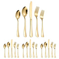 20/40pcs Stainless Steel Cutlery Set Knife Fork Spoon Western Hotel