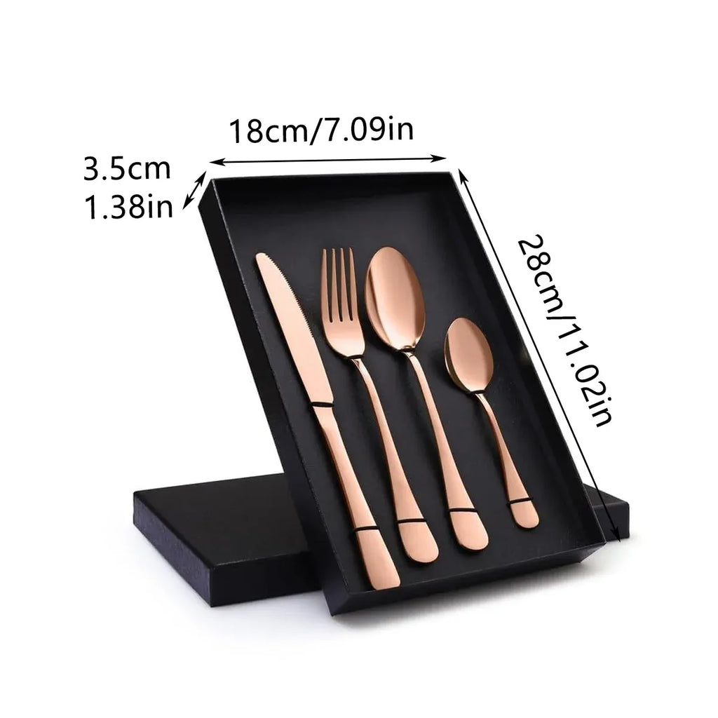 8-Piece Stainless Steel Cutlery Set - 2 Sets of Knife Fork Dinner