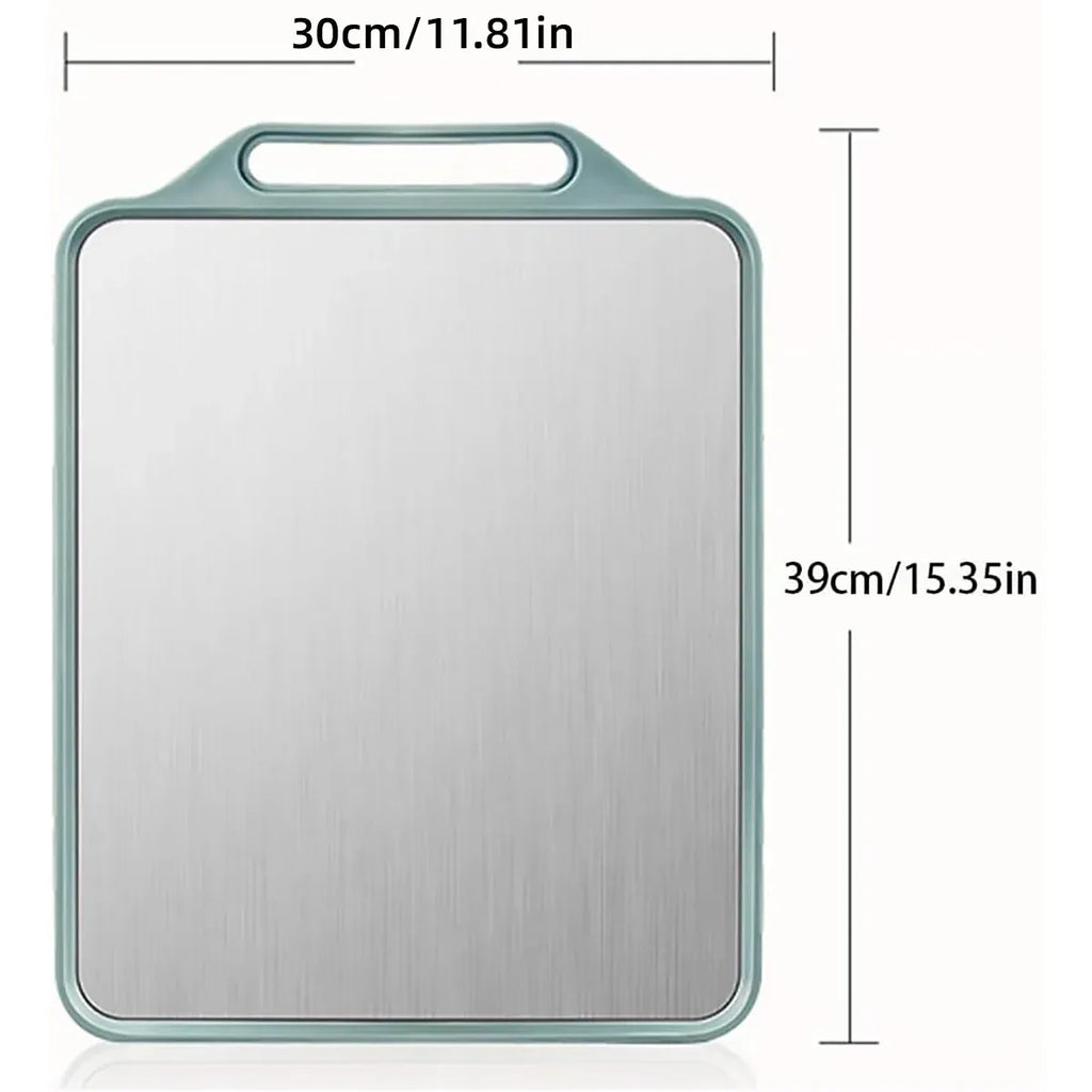 Double-Sided Stainless Steel and Wheat Fibre Cutting Board, 39 x 30 cm