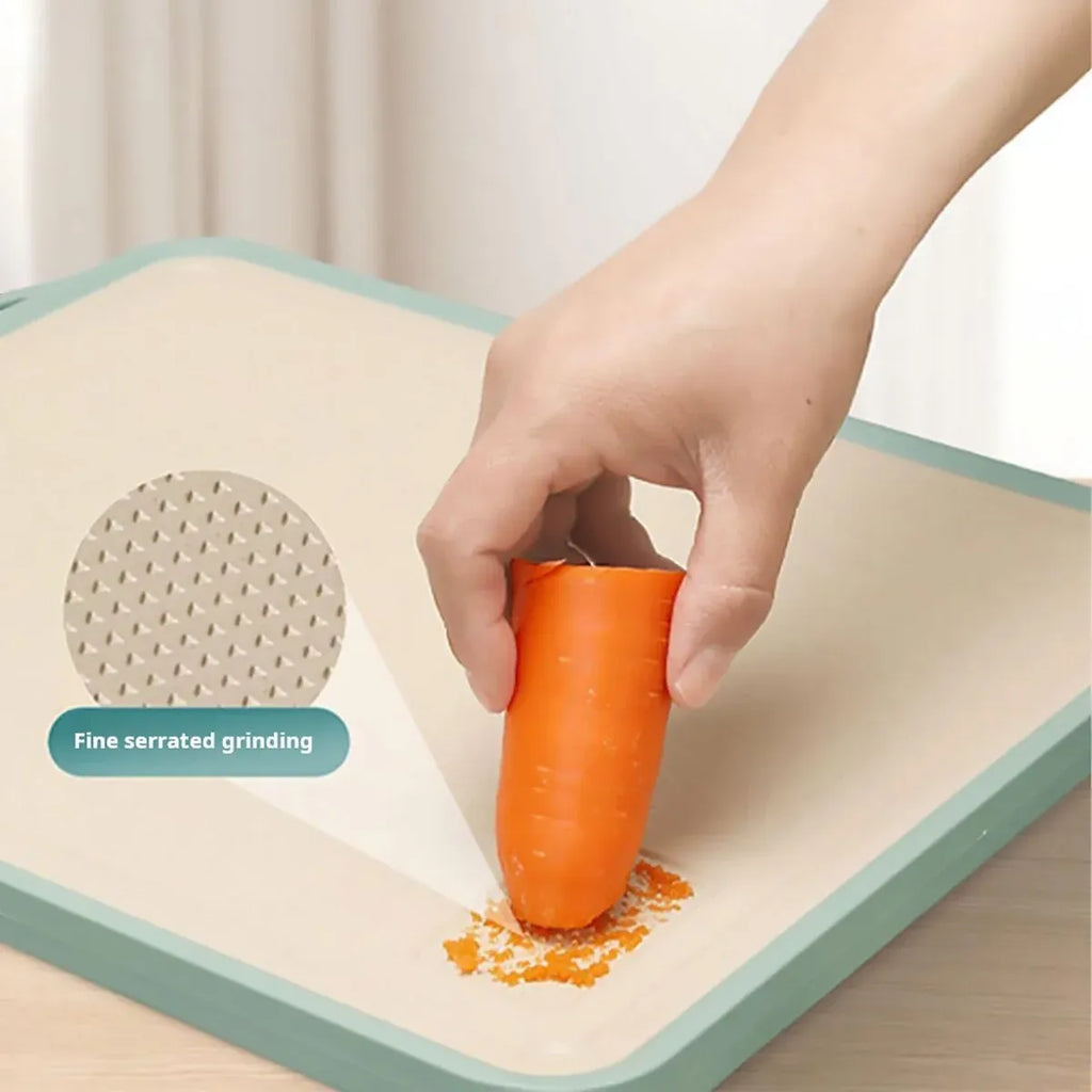 Double-Sided Stainless Steel and Wheat Fibre Cutting Board, 39 x 30 cm