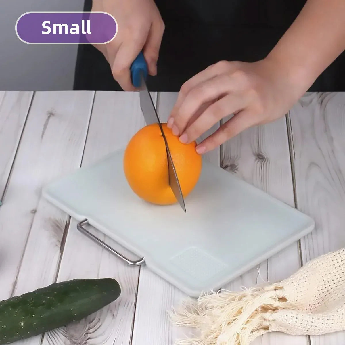 Double-Sided Cutting Board Set with Upright Stand, 3 Boards