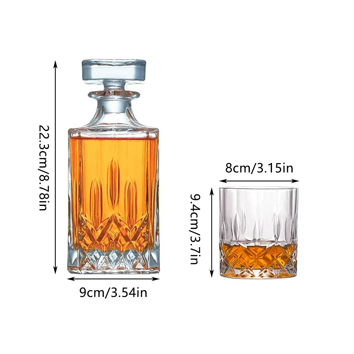 Whisky Wine Bottles Glass Wine Sets Glass Storage Container for Home
