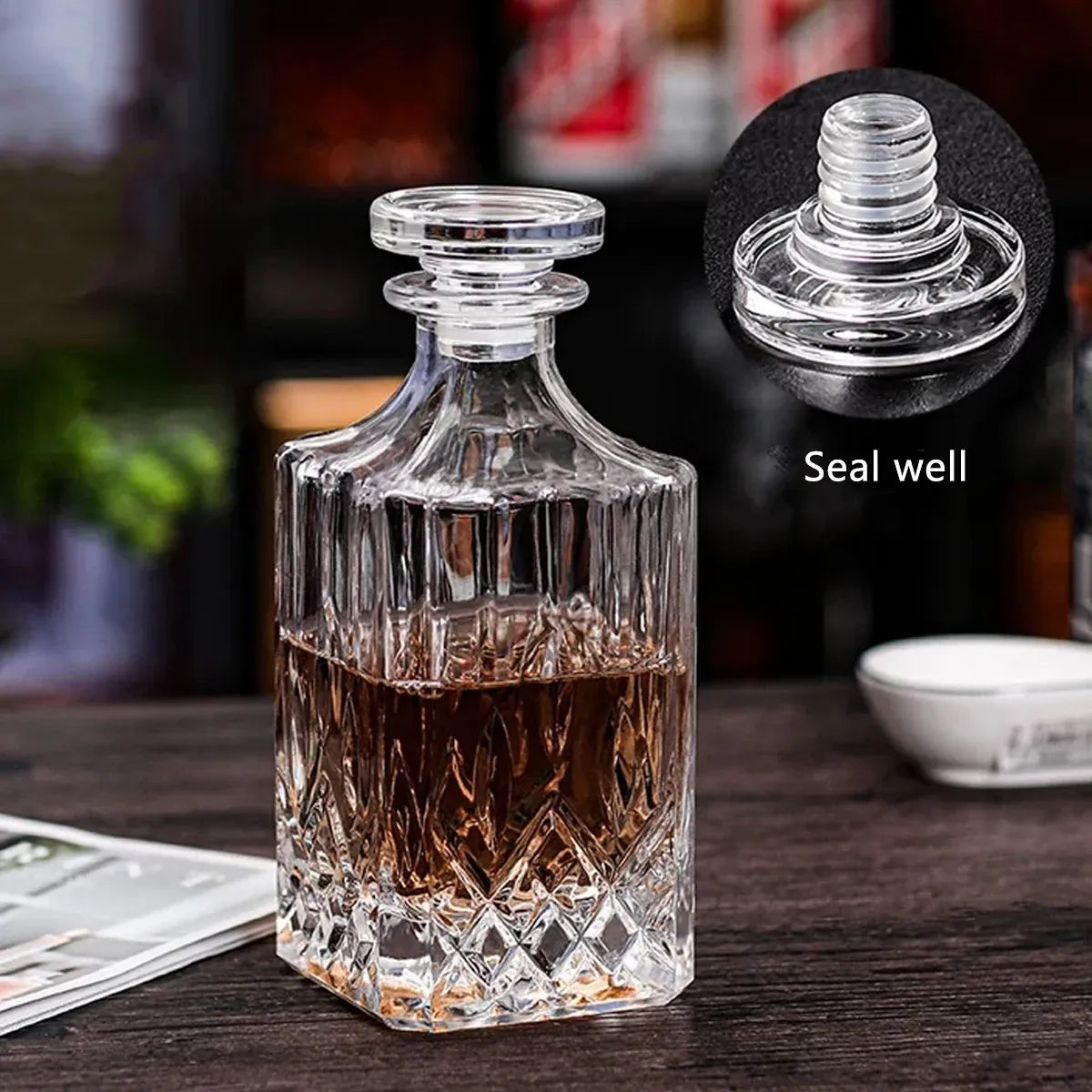 Whisky Wine Bottles Glass Wine Sets Glass Storage Container for Home