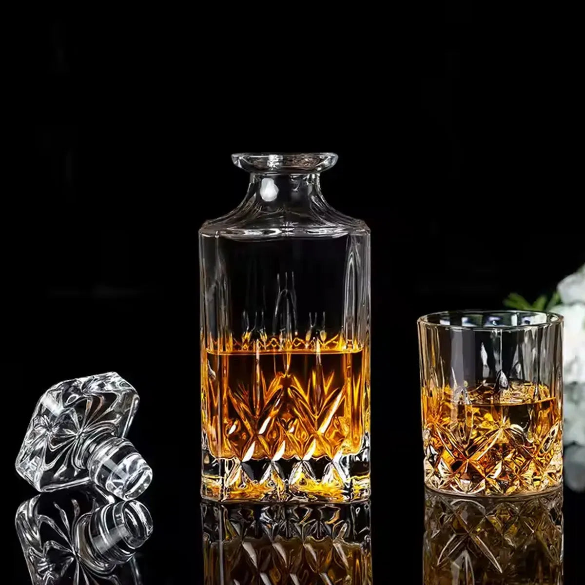 Whisky Wine Bottles Glass Wine Sets Glass Storage Container for Home