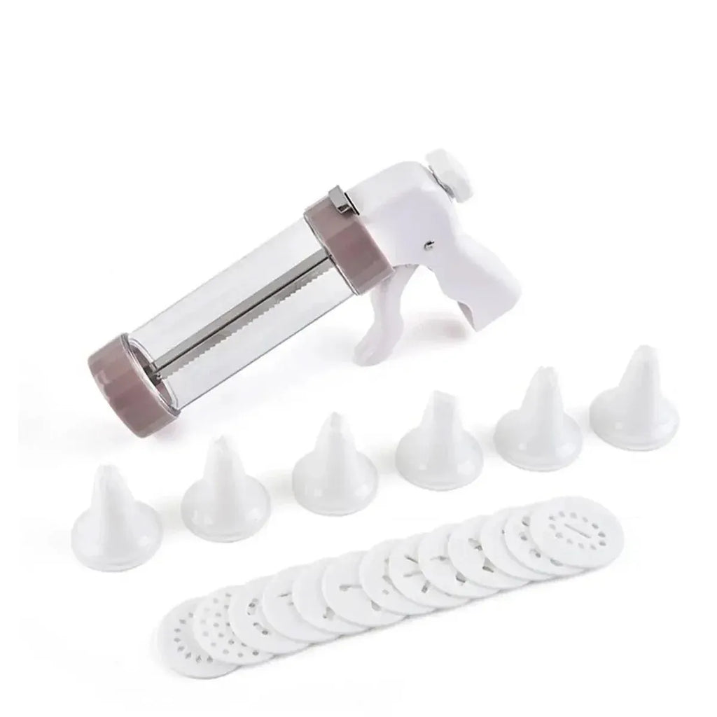 Manual Cookie Press and Decorating Kit, 20 Pieces