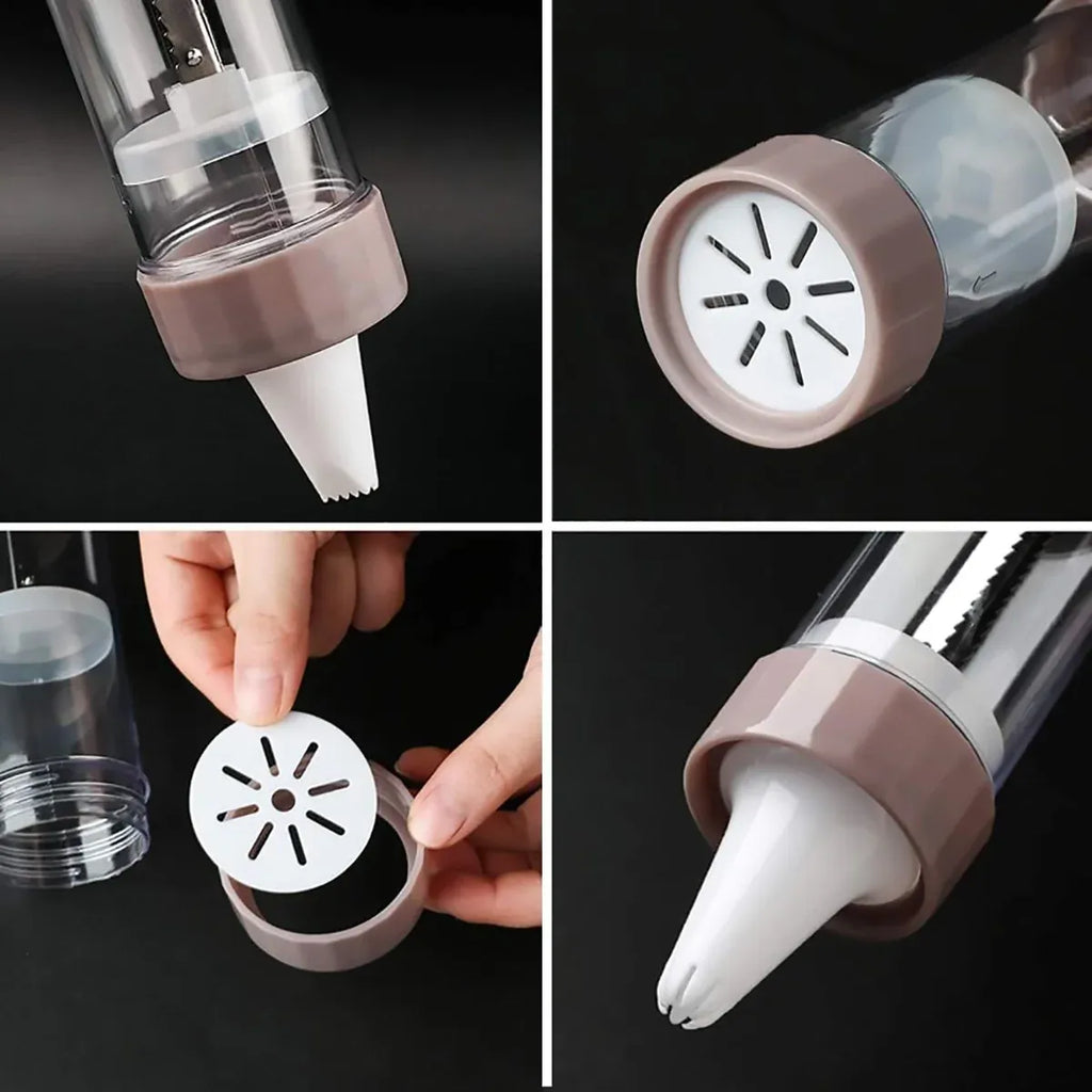 Manual Cookie Press and Decorating Kit, 20 Pieces