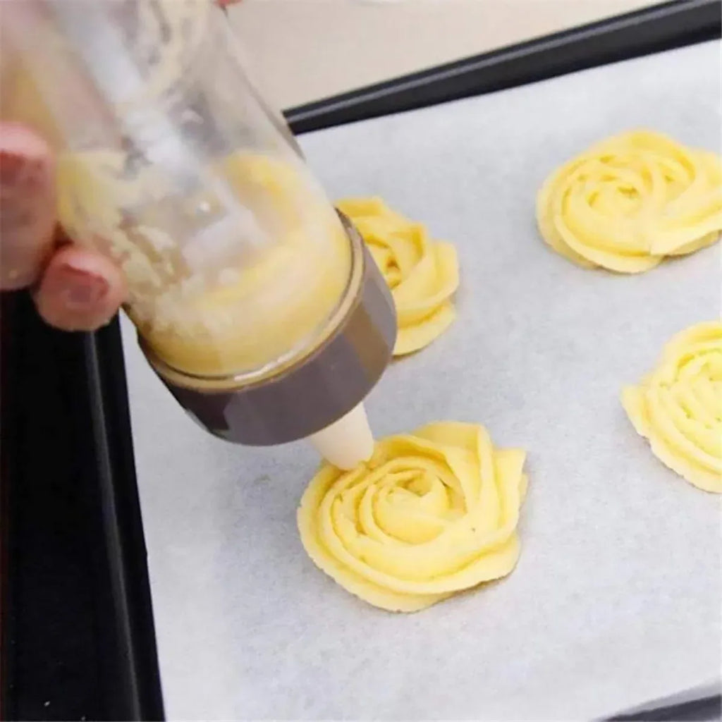 Manual Cookie Press and Decorating Kit, 20 Pieces
