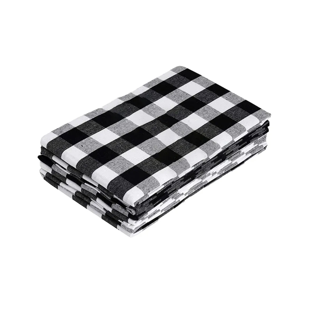 6PCS Checkered Kitchen Towels Dishwashing Cloths Cleaning Cloth Set