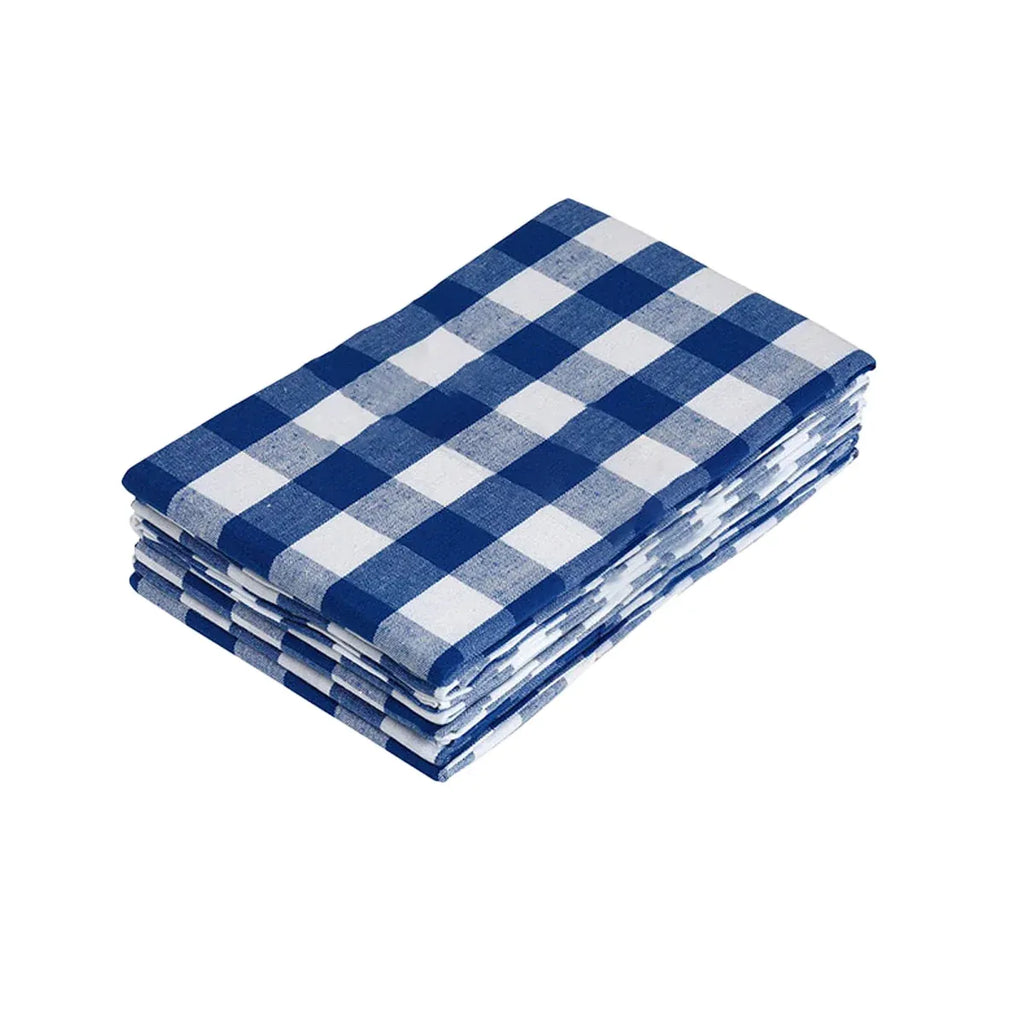6PCS Checkered Kitchen Towels Dishwashing Cloths Cleaning Cloth Set