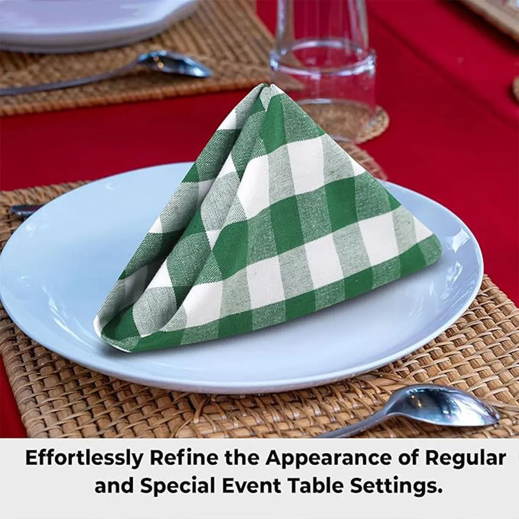 6PCS Checkered Kitchen Towels Dishwashing Cloths Cleaning Cloth Set