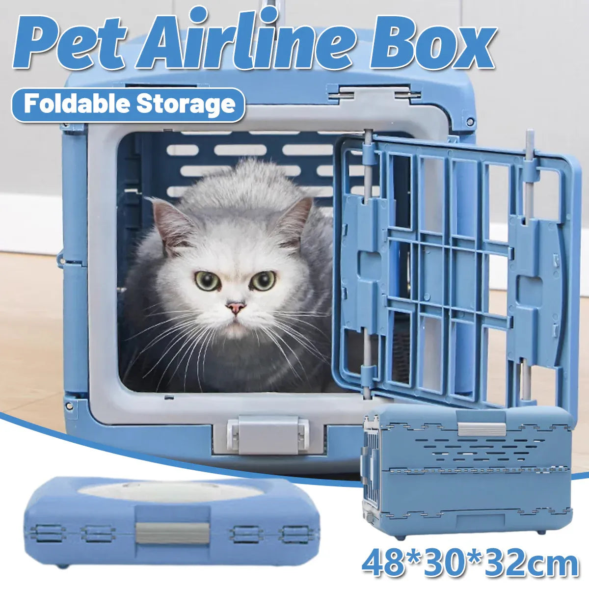 Foldable Pet Carrier Portable Dog Cat Travel Bag Cage House Kennel