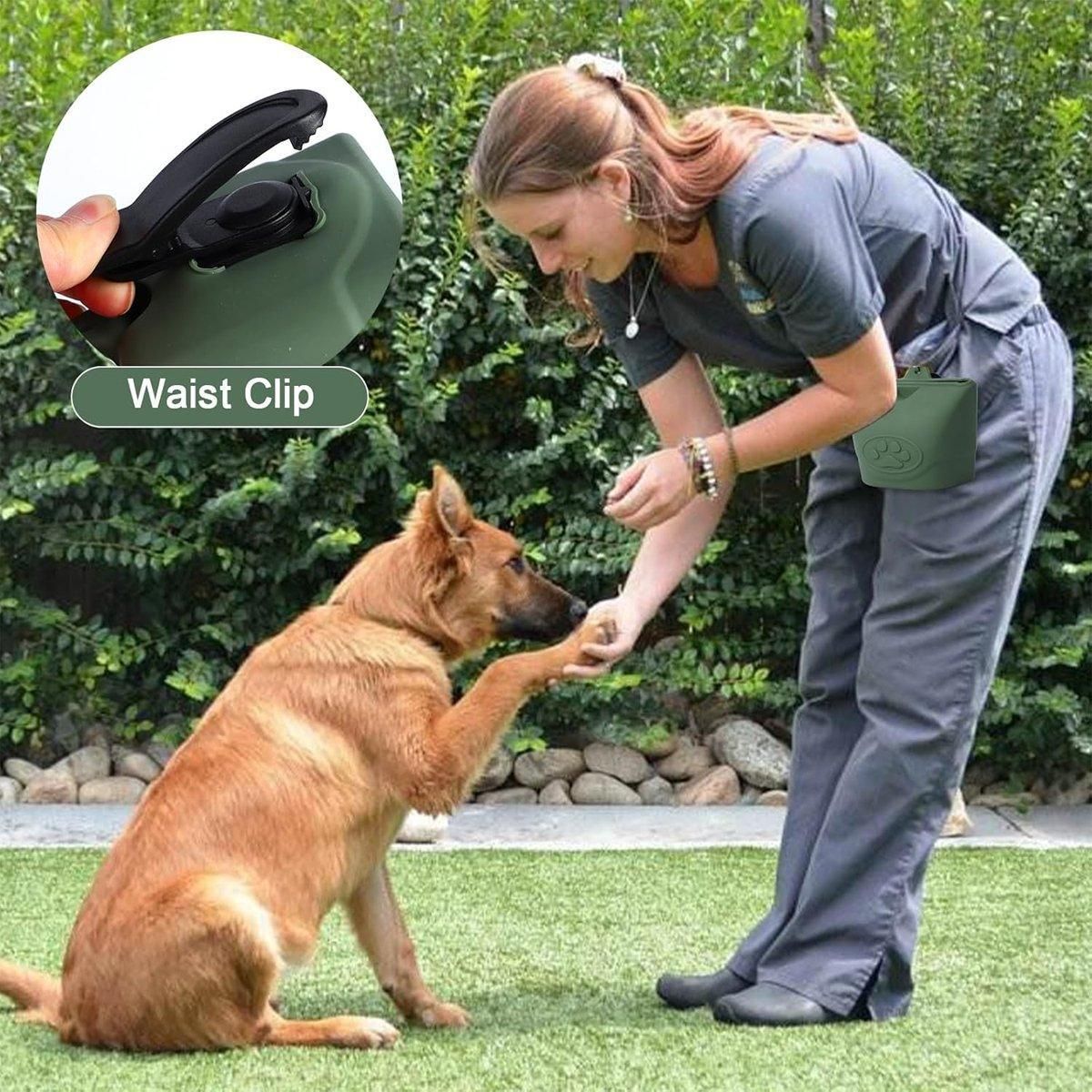 Portable Dog Food Bag Outdoor Walking Travel Feeding Pouch Pet