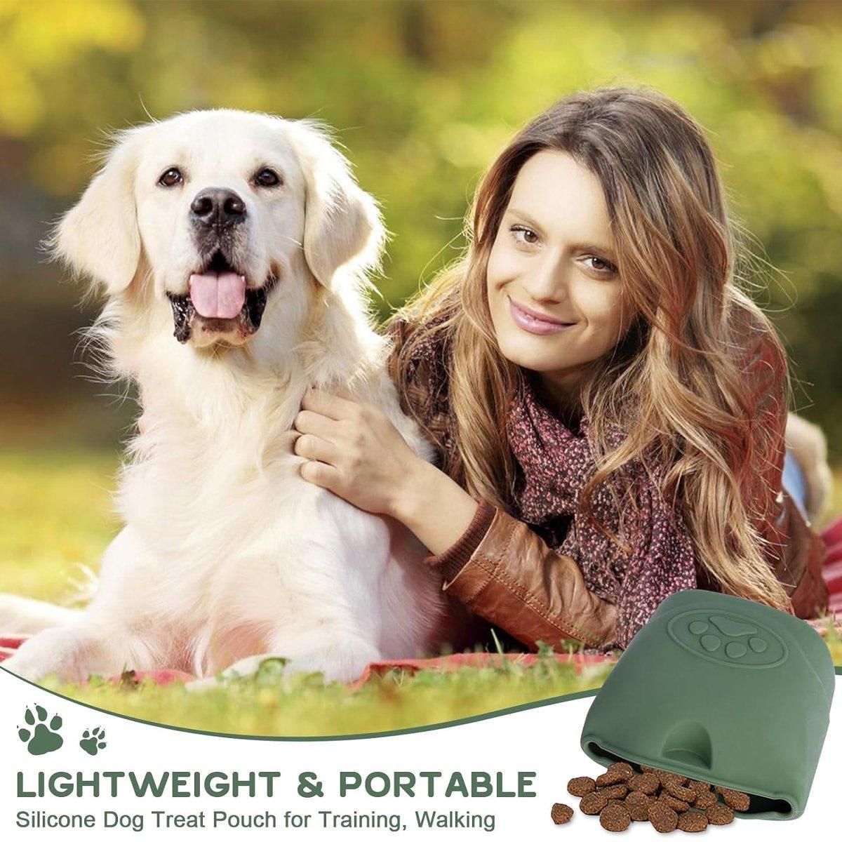 Portable Dog Food Bag Outdoor Walking Travel Feeding Pouch Pet