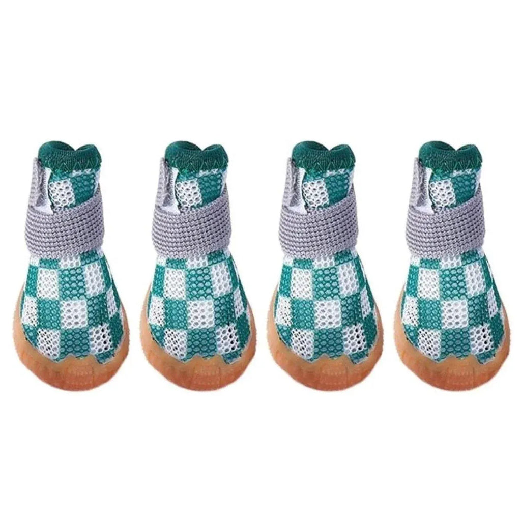 4pcs Breathable Mesh Dog Shoes Small Pets Puppy Paw Protection Summer