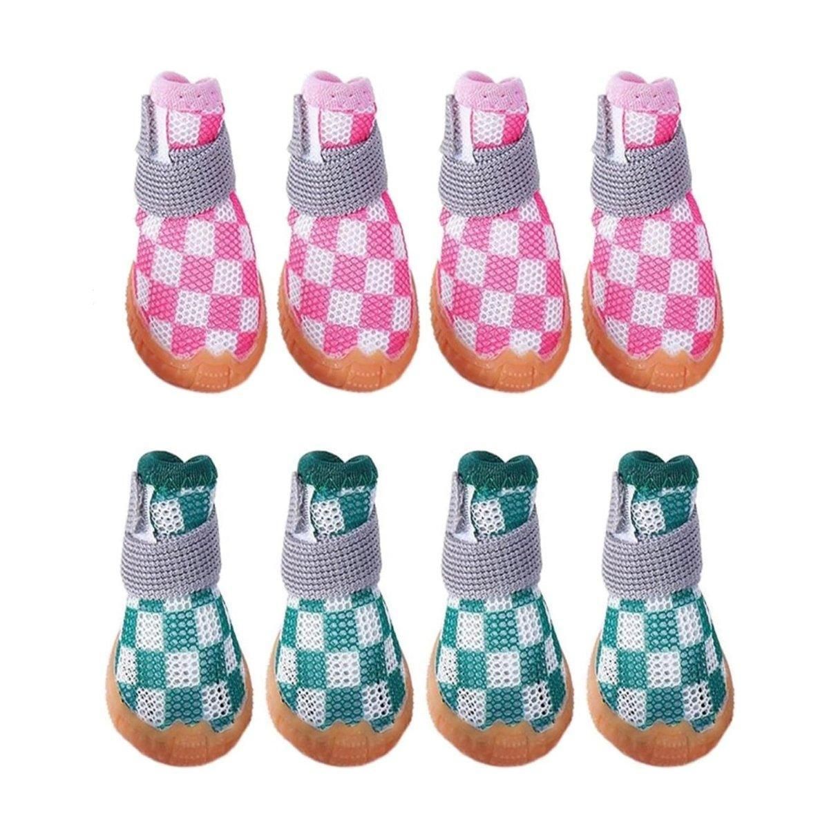 4pcs Breathable Mesh Dog Shoes Small Pets Puppy Paw Protection Summer