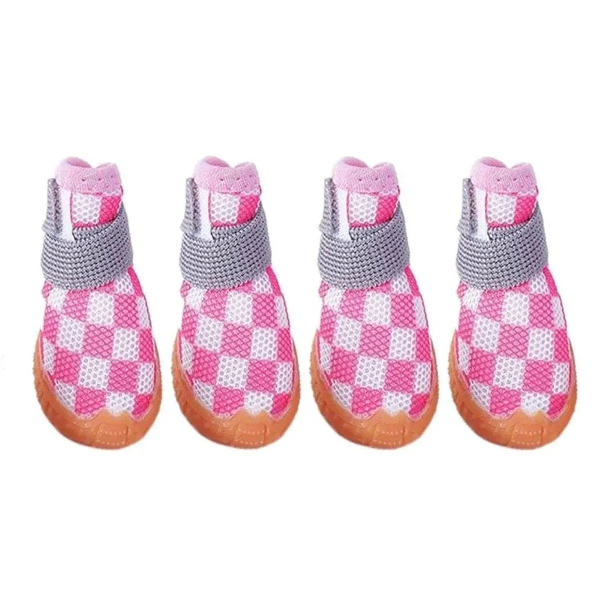 4pcs Breathable Mesh Dog Shoes Small Pets Puppy Paw Protection Summer