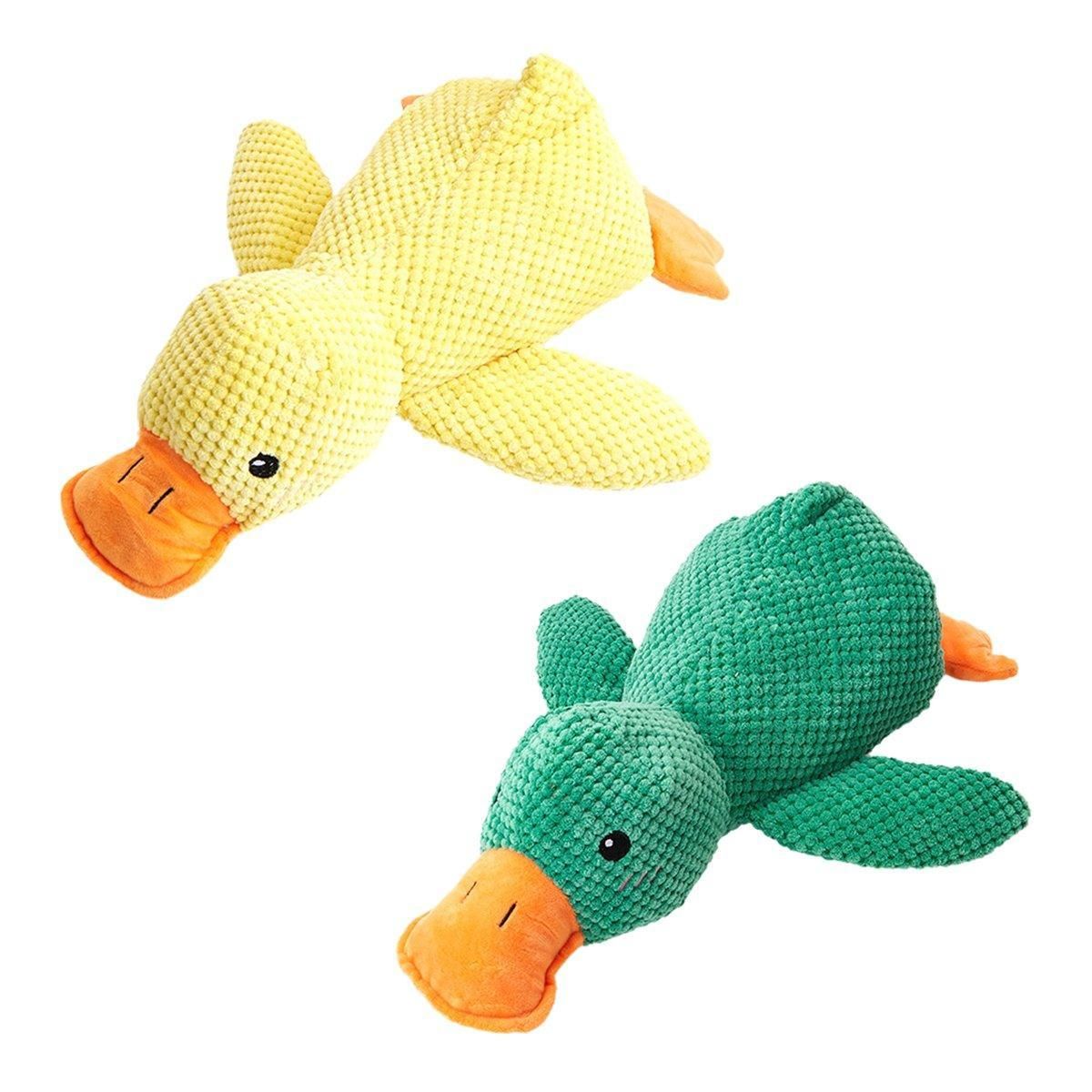 Plush Cartoon Duck Dog Toy Interactive Squeaky Pet Toy Durable Fun